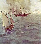 Edouard Manet Schlacht zwischen der Sweden oil painting artist